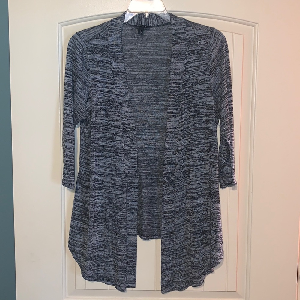 Torrid charcoal gray and black cardigan